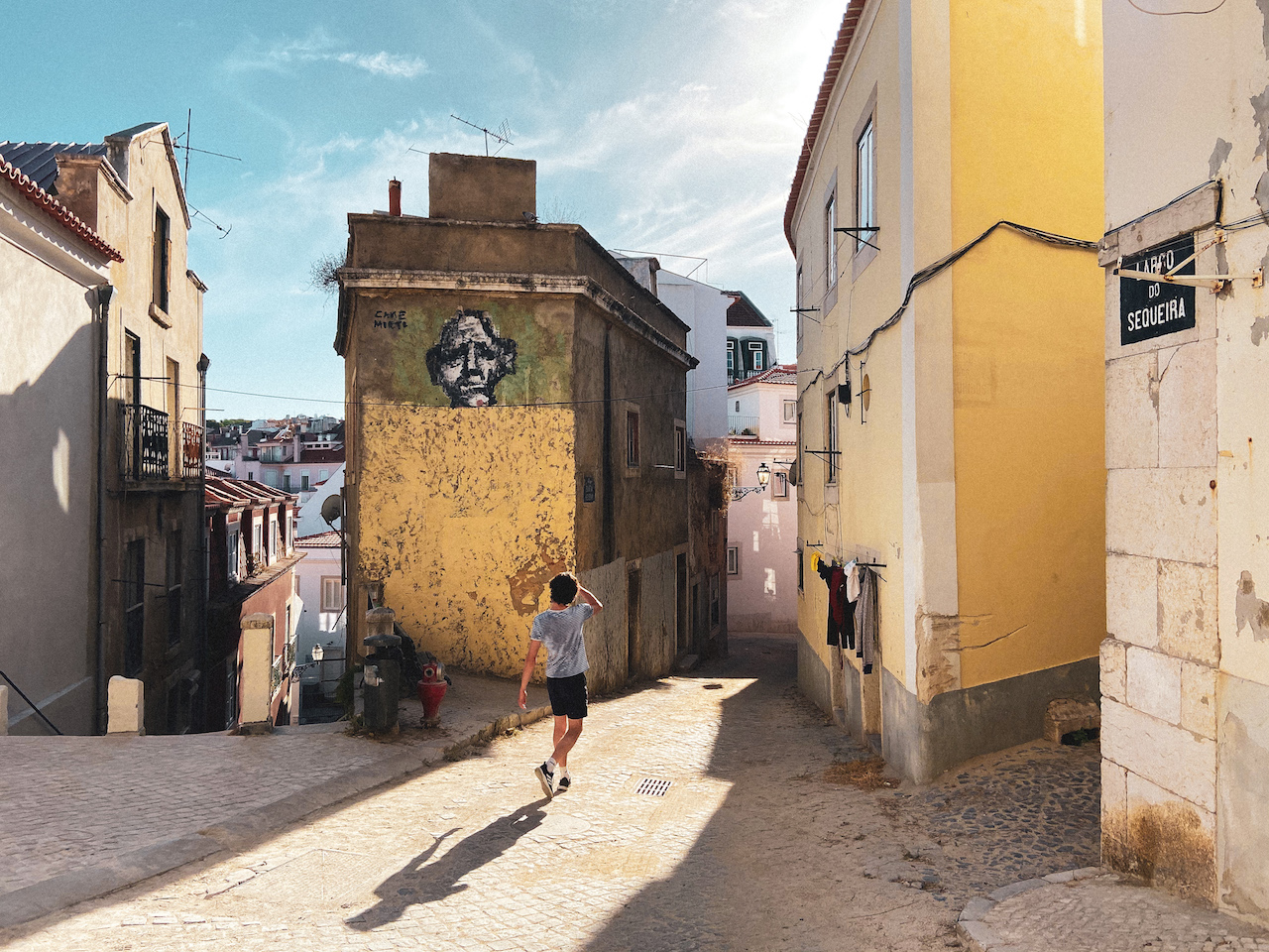 Colourful street of Lisbon, Portugal