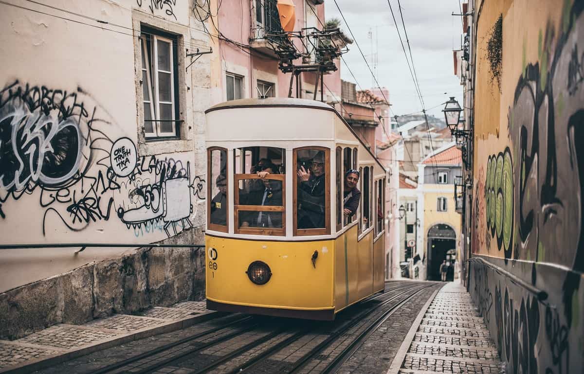 Yellow tram