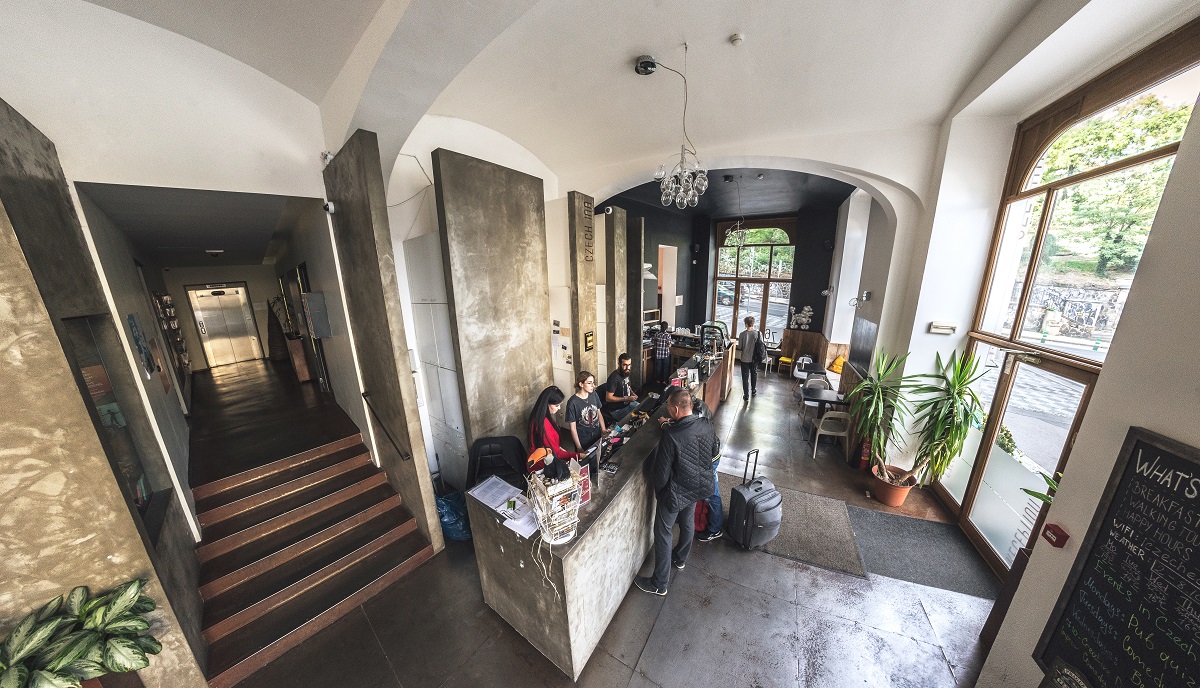 Reception at Czech Inn, Prague, Czech Republic