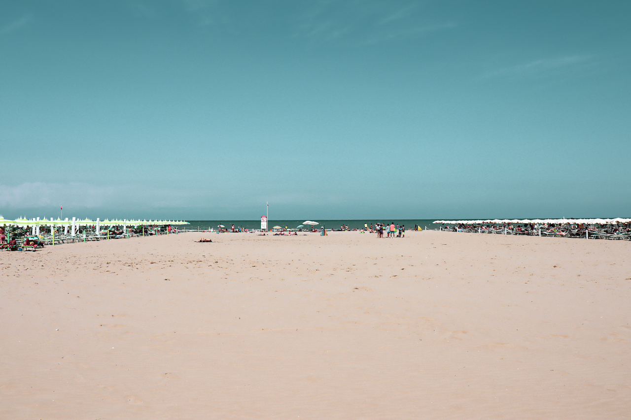 beach in Rimini, Italy. One of the best European destinations for a beach holiday